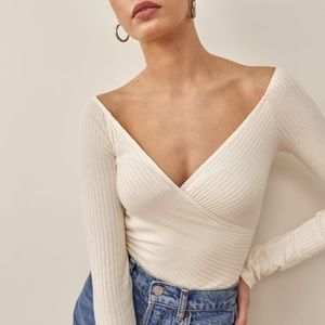 Reformation Minnie Off the Shoulder Top